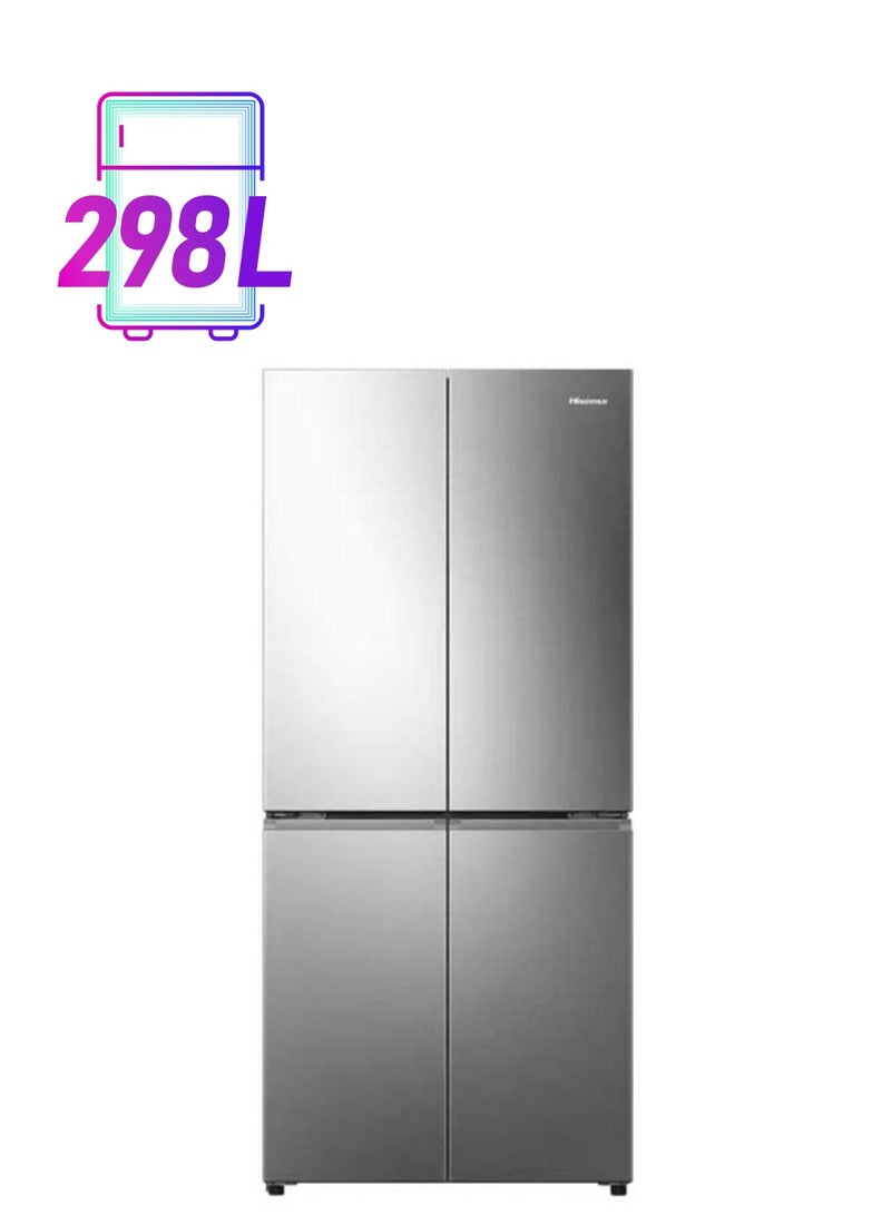هايسنس - Side By Side 4 Door Refrigerator 10.5 Cuft Freezer 5.6 Cuft Inverter 325 kW RQ5P470SBIC Silver - Image 1