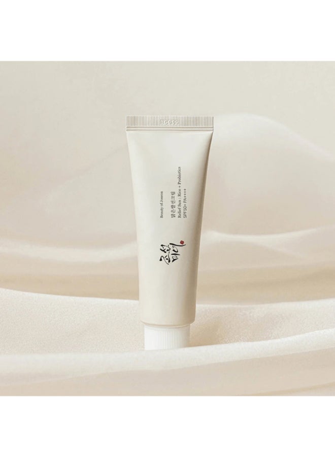 Beauty of Joseon - Timeless Glow: Beauty of Joseon’s Daily Routine -Relief Sun Rice + Probiotics, Glow Serum Propolis+Niacinamide, Ginseng Essence Water, Radiance Cleansing Balm, with Facial Massage Roller, (50ml+30ml+150ml+100ml) 330ml - Image 1
