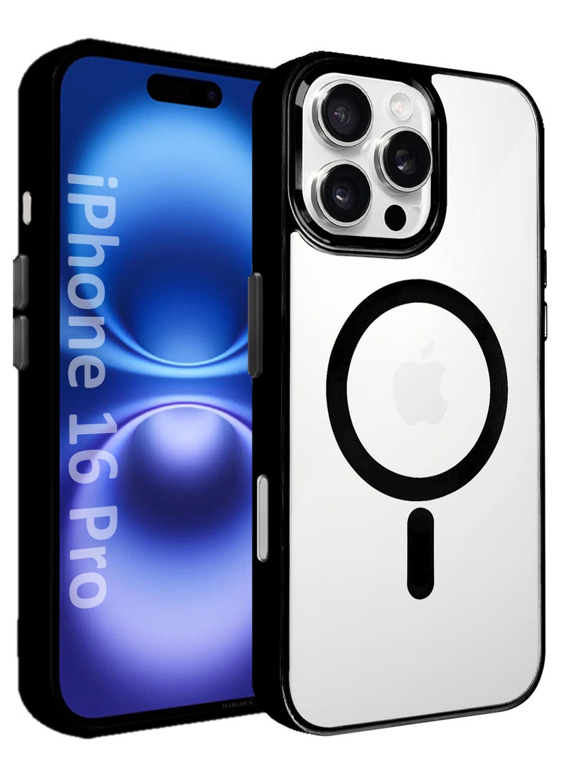 مارجون ( لجهاز آيفون 16 برو ) غلاف شفاف متوافق مع ماغسيف حماية عسكرية من الدرجة الأولى غلاف كلاسيكي - Image 1