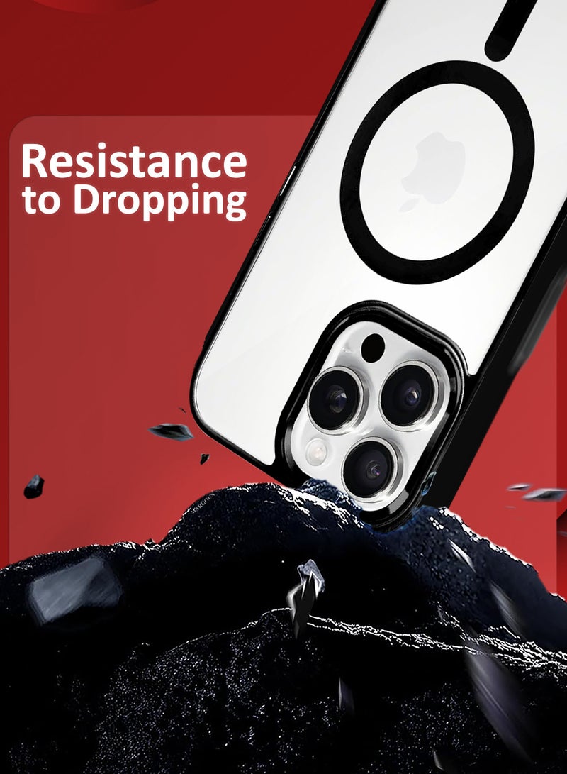 مارجون ( لجهاز آيفون 16 برو ) غلاف شفاف متوافق مع ماغسيف حماية عسكرية من الدرجة الأولى غلاف كلاسيكي - Image 3