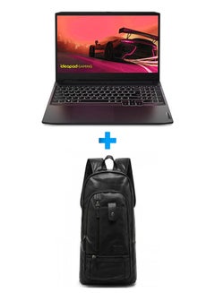Lenovo Ideapad Gaming 3-1 Laptop With 15.6 Inch FHD /Ryzen 7 5800H /16 GB Ram /512 GB SSD /6 GB Geforce Rtx 3060 /Free Dos/ English/Arabic Black + Gaming RGB Mouse With Casual Leather Laptop Backpack Black English/Arabic Black  - Image 1
