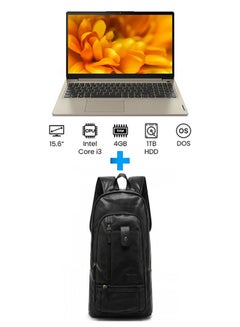 Lenovo Ideapad 3-1 Laptop With 15.6 Inch FHD /Core I3-1115G4 /4 GB Ram /1 Tb SSD/ Intel UHD 600 /Free Dos English/Arabic Sand With Casual Leather Laptop Backpack Black English/Arabic Sand  - Image 1