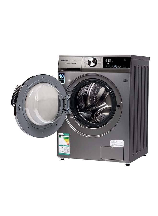 باناسونيك Front Load Washer  Dryer 12/8 Kg Inverter Steam Hygiene Silver 178 kW NA-S24ML1LSA Silver  - Image 5