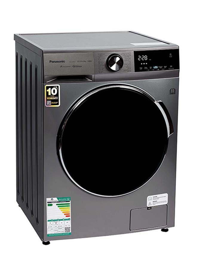 باناسونيك Front Load Washer  Dryer 12/8 Kg Inverter Steam Hygiene Silver 178 kW NA-S24ML1LSA Silver  - Image 3