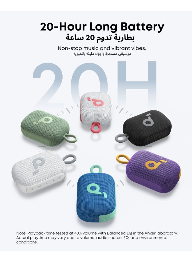 ساوند كور Select 4 Go Ultra Portable Bluetooth Speaker by Anker, 20H Playtime, IP67 Waterproof and Dustproof, Floatable, Customisable Pro EQ, Wireless Stereo Pairing, Ideal for Home, Outdoors, Hiking Black - Image 2