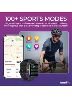 ArmFit GTX Amoled AI Smart Watch for Men Women Android iPhone with Alexa Built-in & Bluetooth Call Fitness Tracker with IP68 Waterproof, 100+ Sports, Heart Rate SpO2 Monitor Black  - Image 5