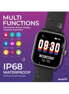 ArmFit GTX Amoled AI Smart Watch for Men Women Android iPhone with Alexa Built-in & Bluetooth Call Fitness Tracker with IP68 Waterproof, 100+ Sports, Heart Rate SpO2 Monitor Black  - Image 4