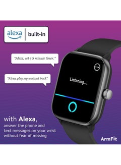 ArmFit GTX Amoled AI Smart Watch for Men Women Android iPhone with Alexa Built-in & Bluetooth Call Fitness Tracker with IP68 Waterproof, 100+ Sports, Heart Rate SpO2 Monitor Black  - Image 2