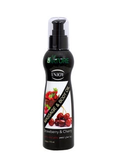 إنجوي Enjoy Strawberry & Cherry Massage Oil 175ml  - Image 1