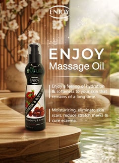 إنجوي Enjoy Strawberry & Cherry Massage Oil 175ml  - Image 3