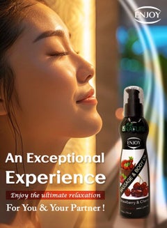 إنجوي Enjoy Strawberry & Cherry Massage Oil 175ml  - Image 4
