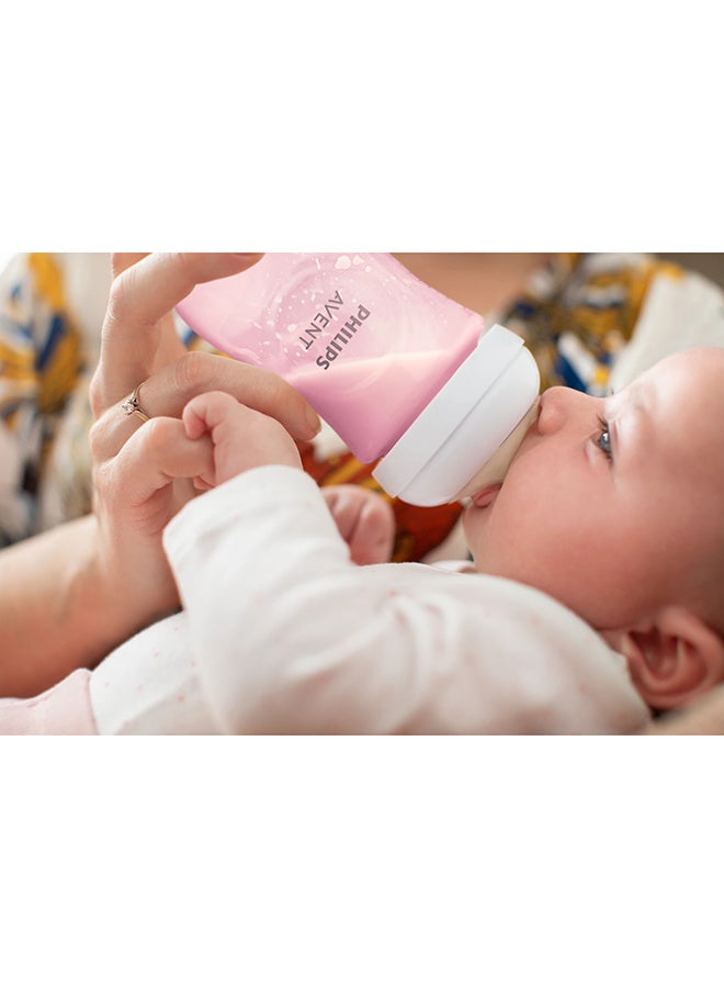 Philips Avent Natural Baby Bottle With Natural Response, Pink, 260ml, 1m+, 4 Pieces - Image 4