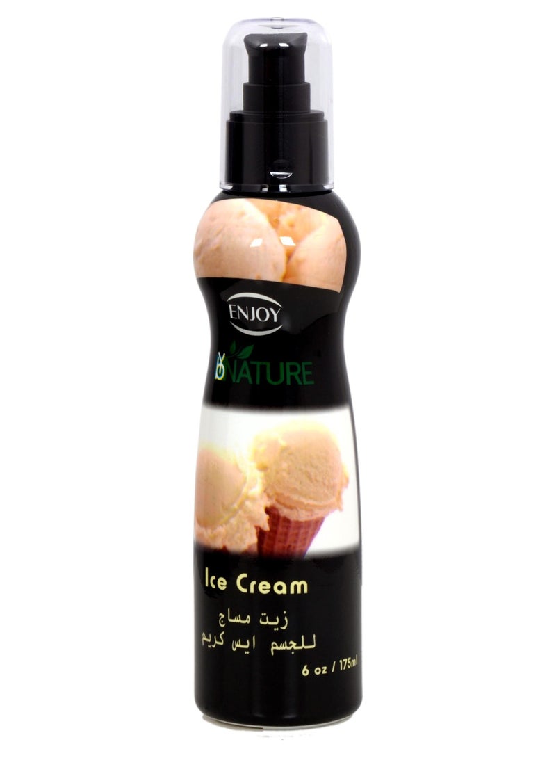 ENJOY Ice Cream Massage Oil – 175Ml – Silky Texture And Sweet Aroma For Relaxing Body Massage – Non-Greasy Formula - Image 1