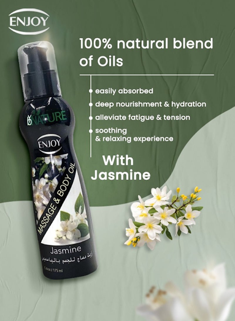 ENJOY Jasmin Massage Oil 175Ml – Relaxing Scented Body Oil For Deep Moisturizing And Soothing Aromatherapy - Image 2
