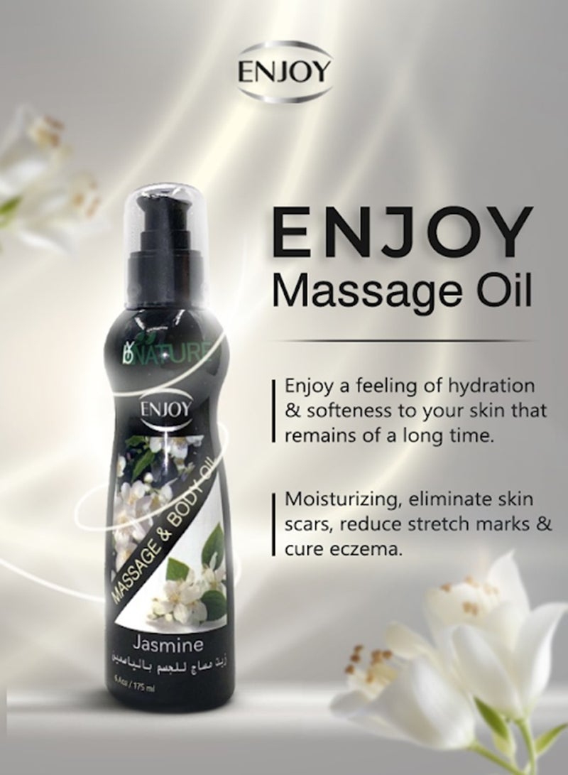ENJOY Jasmin Massage Oil 175Ml – Relaxing Scented Body Oil For Deep Moisturizing And Soothing Aromatherapy - Image 3