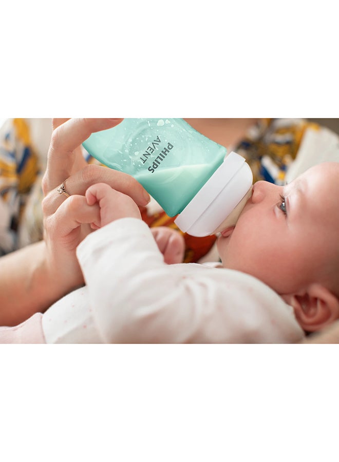 PHILIPS AVENT Natural Baby Bottle With Natural Response, Teal, 260ml, 1m+, 4 Pieces  - Image 5