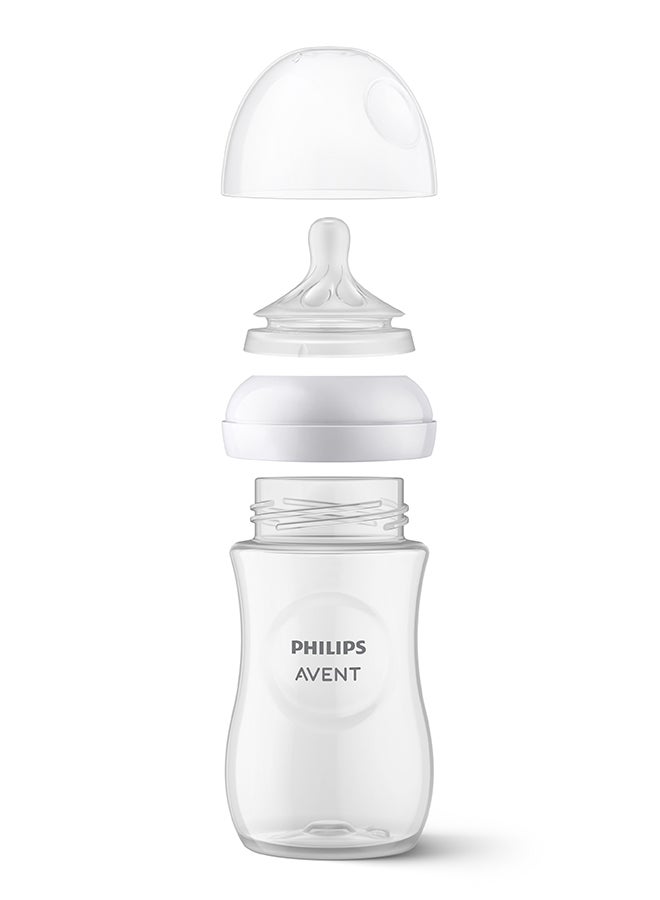 PHILIPS AVENT Natural Baby Bottle With Natural Response, Purple, 260ml, 1m+, 4 Pieces  - Image 2