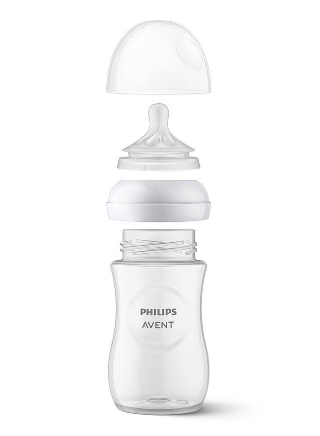 زجاجة رضاعة طبيعية مع استجابة طبيعية، تصميم بحري، 260 مل، 1 شهر فما فوق، 4 قطع - Image 4