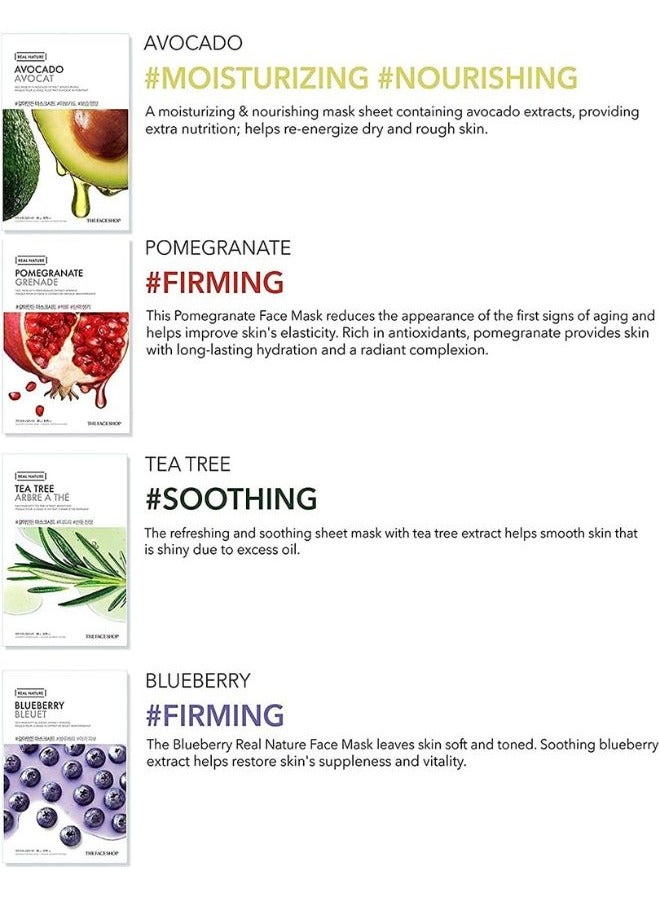 THE FACE SHOP The Face Shop Real Nature Facial Mask Sheets (15 Pack) 300grams  - Image 4