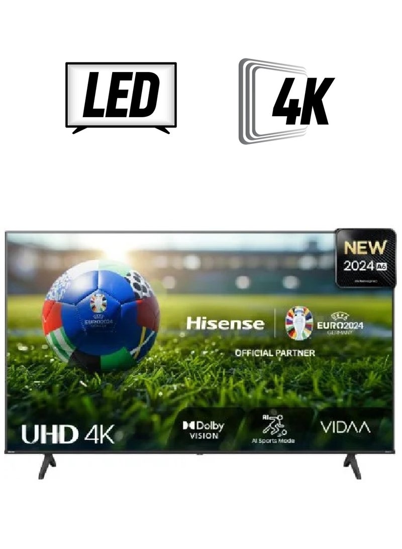 Hisense Hisense, 65 inch, 4K Smart Tv, UHD, 60Hz 65A6N Black 