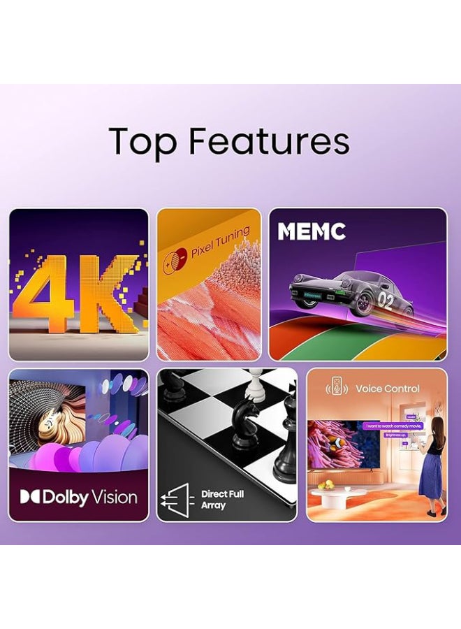 Hisense - 85 Inch Smart TV 4K UHD | Dolby Vision | Natural Colour Enhancer | VIDAA U5 OS | 60 HZ | Youtube | Netflix | Disney+ | Freeview Play | WiFi - 85A6N Black - Image 1