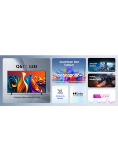 75 Inch 4K QLED Smart TV | Quantum Dot Colour | VIDAA Sysytem | 120 HZ | Dolby Atmos | Smooth Motion | AI Picture | Voice Control | Smart Home Ready | (2024 Model) - 75Q6N Black - pnsku/N70118976V/45/_/1732030823/b39c201d-3042-4886-a228-fa49dd98c037