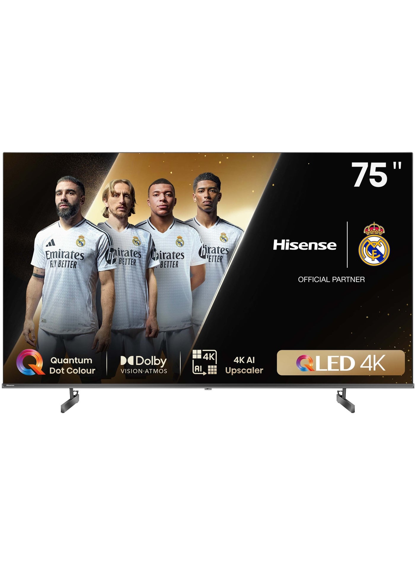 75 Inch 4K QLED Smart TV | Quantum Dot Colour | VIDAA Sysytem | 120 HZ | Dolby Atmos | Smooth Motion | AI Picture | Voice Control | Smart Home Ready | (2024 Model) | 2 Year Warranty - 75Q6N Black