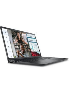 DELL Vostro 3520-1 Laptop With 15.6 Inch FHD /Core I5-1235U /4 GB Ram /256 GB SSD /Intel UHD/ Free Dos /English Black With Casual Leather Laptop Backpack Black English Black  - Image 2