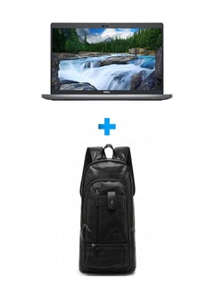 ديل Latitude 5430 Laptop With 14 Inch FHD /Core I5-1235U/ 8 GB Ram/ 256 GB SSD /Intel Iris Xe/ Windows 10 Pro/ English Grey With Casual Leather Laptop Backpack Black English Grey  - Image 1