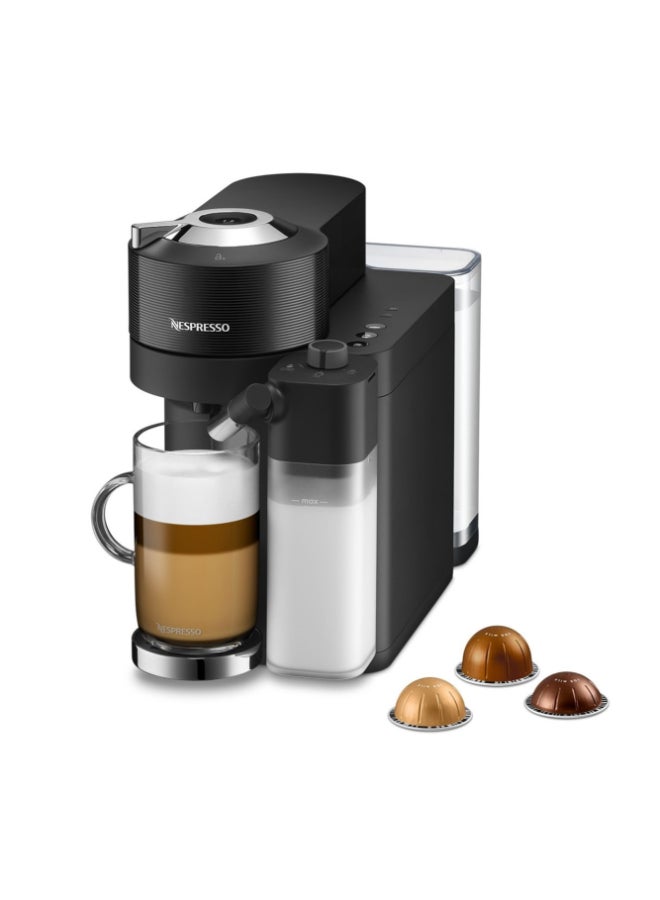نسبرسو نسبريسو فيرتو لاتيسيما GDV5 ماكينة تحضير القهوة بالكبسولات، مع خافقة الحليب آيروتشينو 3 لرغوة الحليب للكابتشينو واللاتيه، تحضر 7 أحجام أكواب للقهوة السوداء، 1.6 لتر، أسود 1.6 L 1500 W GDV5-GB-BK-NE - Image 1