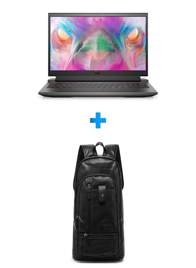 Gdl5391017T Laptop With 15.6 Inch FHD /Core I5-11260H/ 16 GB Ram/ 512 GB SSD/ 4 GB Geforce Rtx 3050 Ti/ Windows 11 /English Dark Shadow Grey With Casual Leather Laptop Backpack Black English Dark Shadow Grey