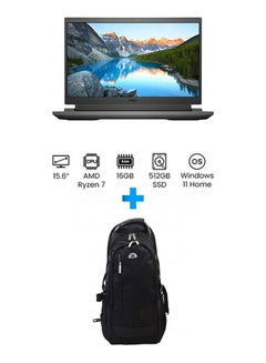 DELL Inspiron 15 Laptop With 15.6 Inch FHD/ Ryzen 7 5800H /16 GB Ram /512 GB SSD /4 GB Geforce Rtx 3050 Ti/ Windows 11 Home /English/Arabic Grey With HP Laptop Bags 1418 Backpack Black English/Arabic Grey  - Image 1