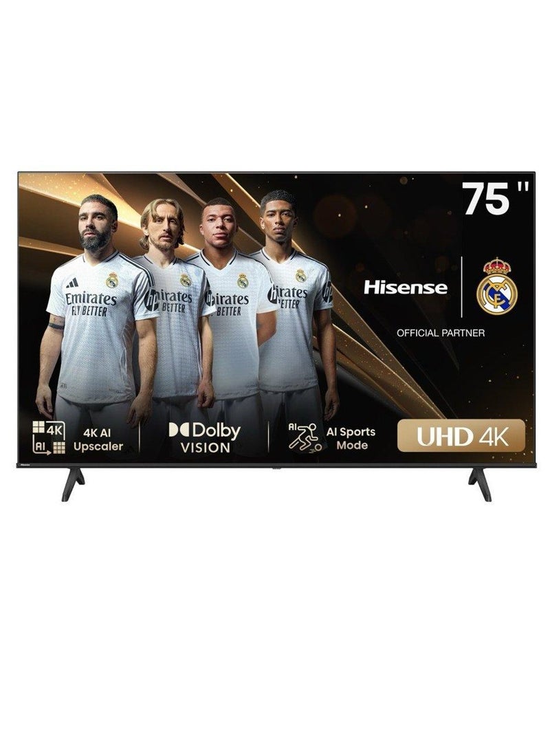 هايسنس - 75 Inch 4K Smart UHD 60Hz 75A6N Black - Image 1