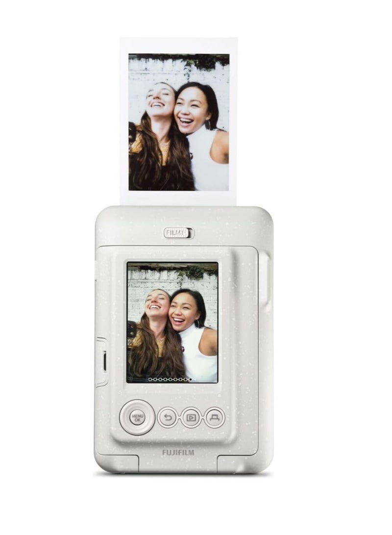 FUJIFILM - FUJIFILM INSTAX MINI LIPLAY HYBRID INSTANT CAMERA (MISTY WHITE) - Image 1