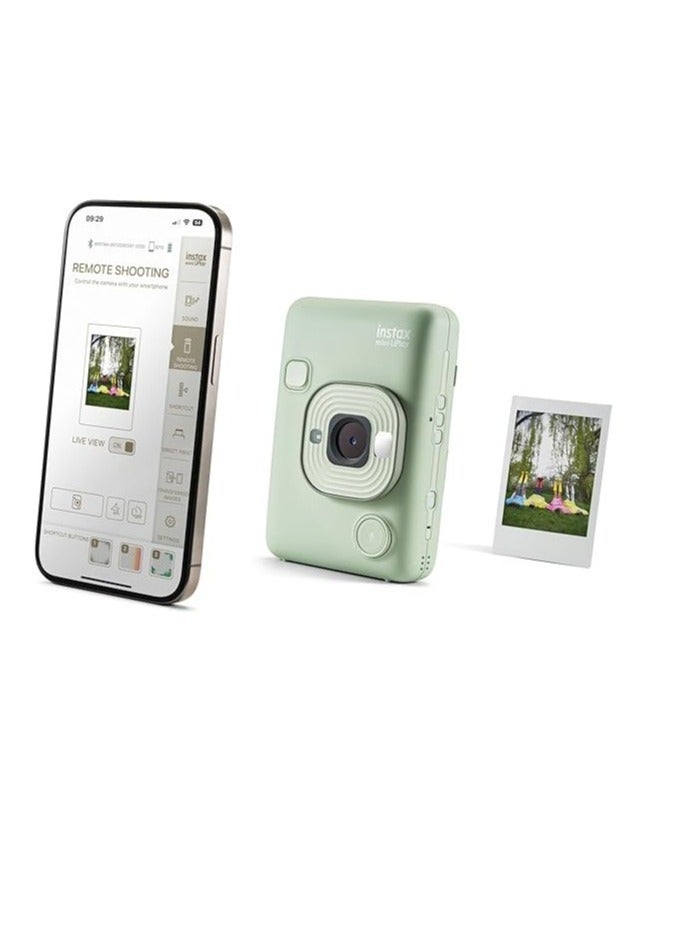 FUJIFILM - FUJIFILM INSTAX MINI LIPLAY HYBRID INSTANT CAMERA (MATCHA GREEN) - Image 1