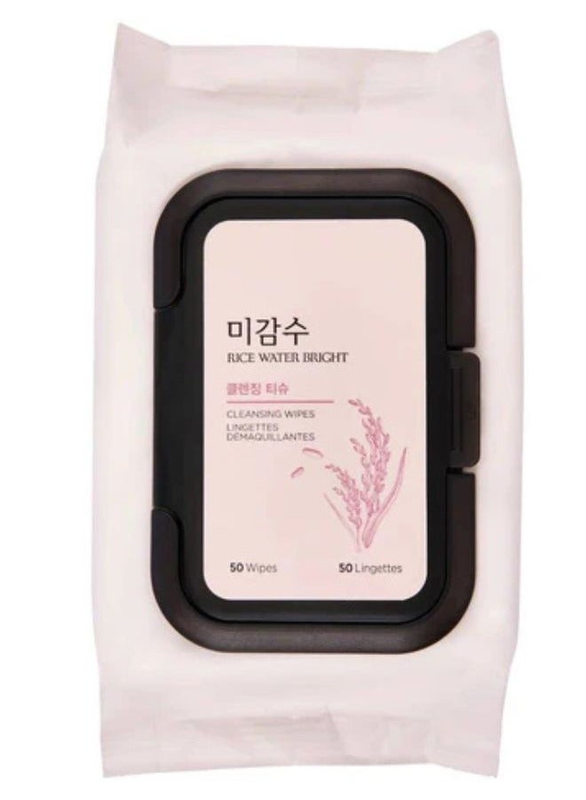 Rice Water Bright Cleansing Wipes (50 Wipes)
