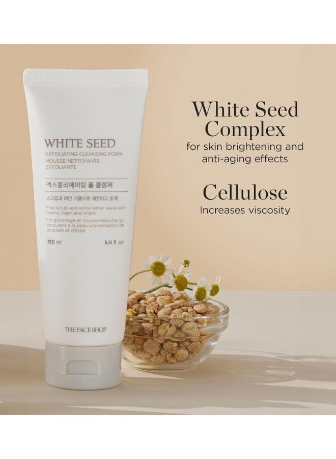 THE FACE SHOP White Seed Exfoliating Cleansing Foam 150ml - Image 3