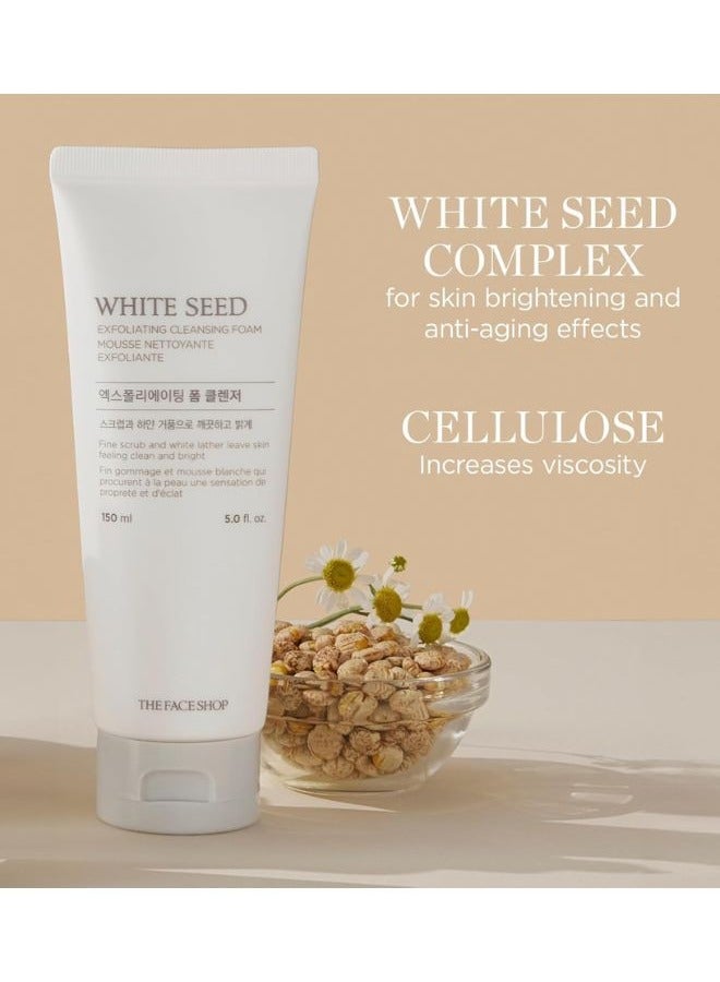 THE FACE SHOP White Seed Exfoliating Cleansing Foam 150ml - Image 5