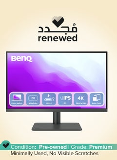 BenQ Renewed - 27-Inch LED 3840 x 2160 Pixels 4K Monitor Dark Grey  - Image 1