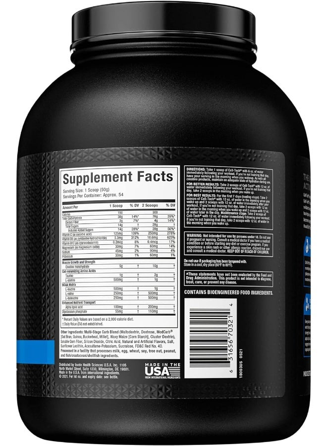 MuscleTech Performance Series Cell Tech Fruit Punch 2.72 Kg - Image 4