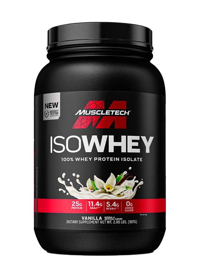 MuscleTech Isowhey 100% Whey Protein Isolate Dietary Supplement 2 Lbs 907 G In Vanilla Flavor  - Image 1
