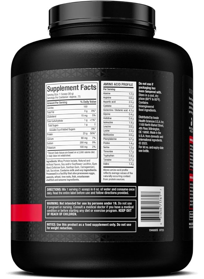 MuscleTech Isowhey 100% Whey Protein Isolate Dietary Supplement In Vanilla Flavor 5 Lbs 227 Kg  - Image 4