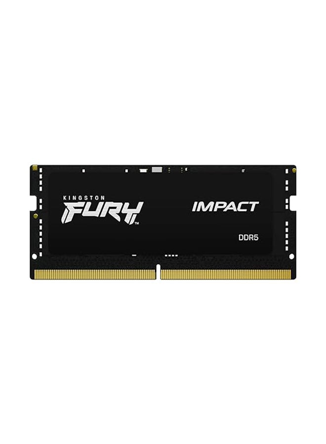 Kingston - FURY Impact DDR5 32GB Laptop Memory, 5600MT/s Memory Speed, CL40 Latency, Non-ECC Unbuffered SODIMM, 262 Pin, 1.1 Voltage, Black | KF556S40IB-32 32 GB - Image 1