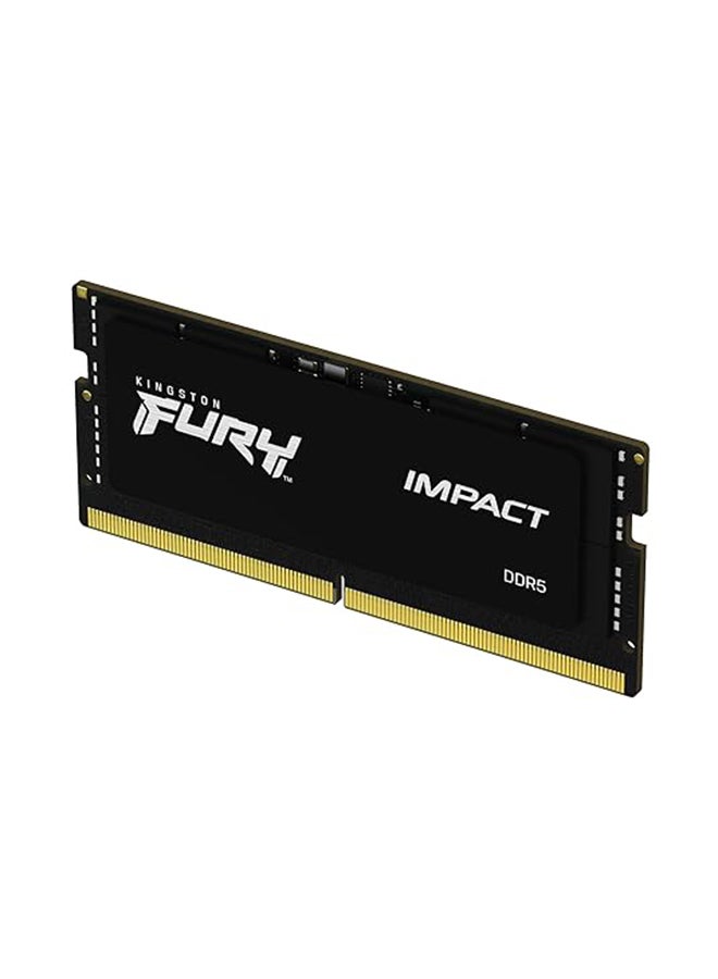 Kingston - FURY Impact DDR5 32GB Laptop Memory, 5600MT/s Memory Speed, CL40 Latency, Non-ECC Unbuffered SODIMM, 262 Pin, 1.1 Voltage, Black | KF556S40IB-32 32 GB - Image 1