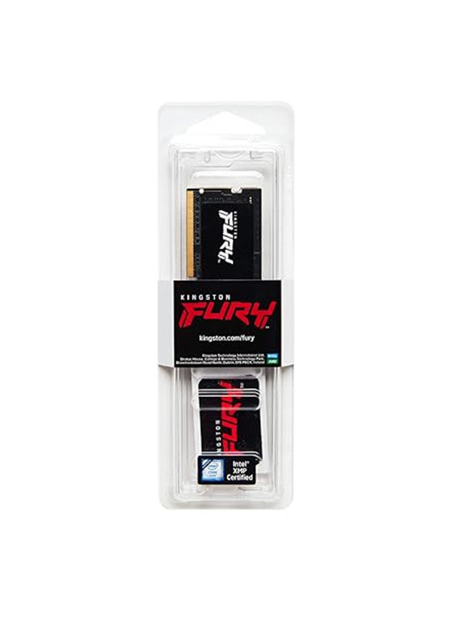 Kingston - FURY Impact DDR5 32GB Laptop Memory, 5600MT/s Memory Speed, CL40 Latency, Non-ECC Unbuffered SODIMM, 262 Pin, 1.1 Voltage, Black | KF556S40IB-32 32 GB - Image 1