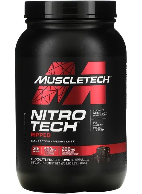 Performance Series Nitro-Tech Ripped Supplement 2 Lbs Chocolate Fudge Brownie