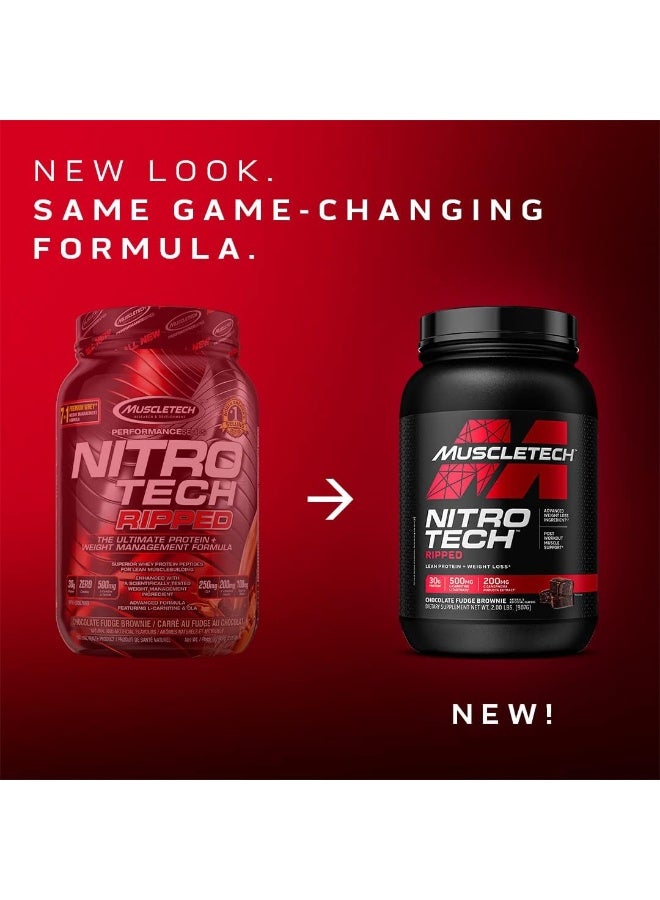 ماسل تيك - Performance Series Nitro-Tech Ripped Supplement 2 Lbs Chocolate Fudge Brownie - Image 1