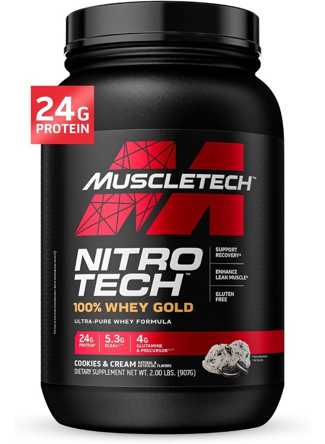 MuscleTech Nitro Tech 100% Whey Gold Cookies And Cream 2Lbs  - Image 1