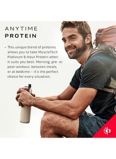 ماسل تيك Platinum 8-Hour Protein with Sustained-Release Protein Absorption, Milk Chocolate Flavor 4.60 lbs  - Image 4