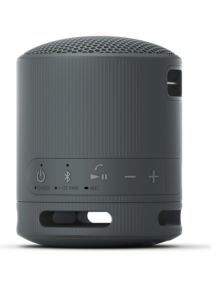 سوني - SRS-XB100 Wireless Bluetooth Portable Lightweight Super-Compact Travel Speaker, Extra-Durable IP67 Waterproof & Dustproof, 16 Hour Battery, Versatile Strap, and Hands-Free Calling New Black - Image 1